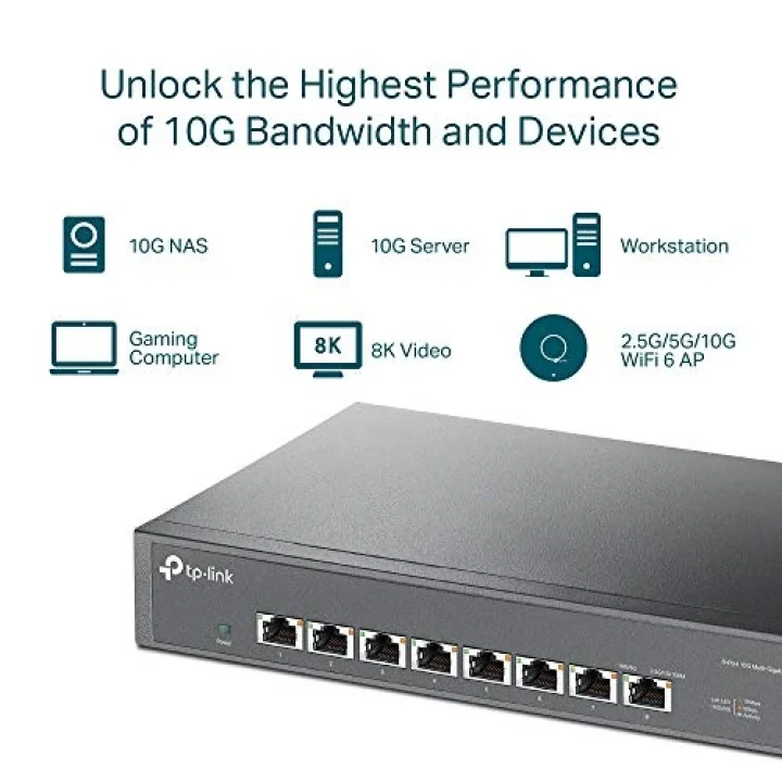 TL-SX1008, 8-Port 10G Desktop/Rackmount Switch
