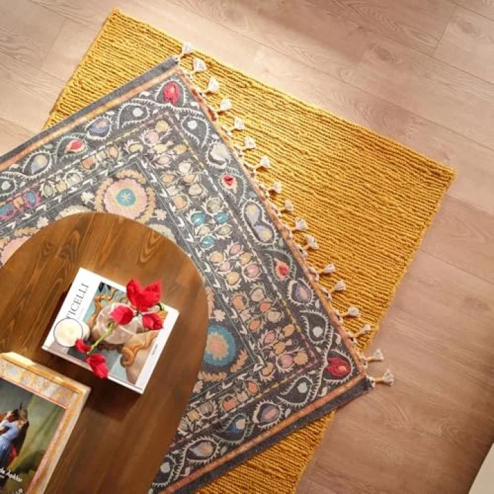 Tohana Sarı Jüt Kilim 120x180 Cm