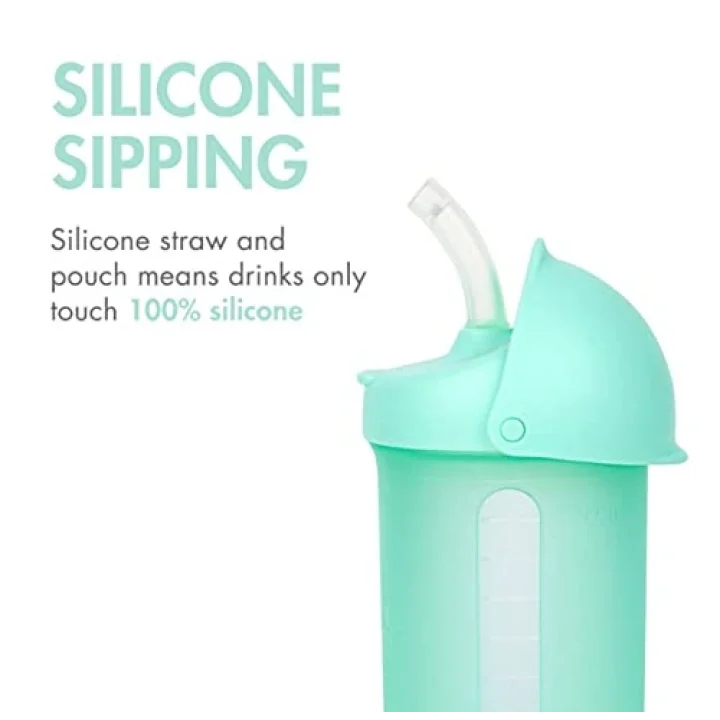 TOMY Swig Küçük Çocuk Silikon Hasır Bardak, 255 ml, Nane, 1 Count (Pack Of 1)