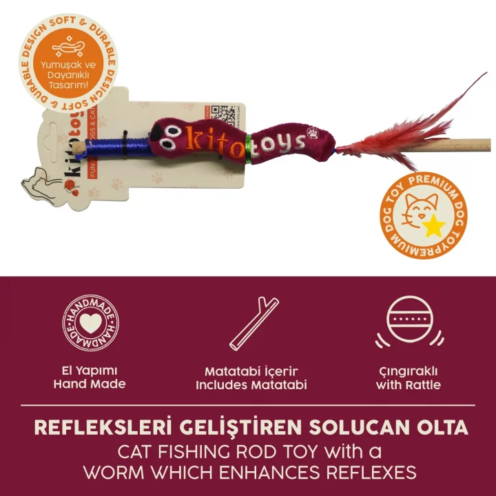 Toys Solucan (Olta) Peluş Kedi Oyuncağı