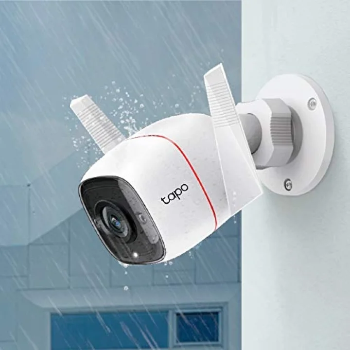 TP-Link TC65, 2K 3MP, Hareket Algılama, IP66 Su Geçirmez, 30m Gece Görüşü, Çift Yönlü Ses, Bulut/Yerel Depolama, Sesli ve Işıklı Alarm, Dış Mekan Wi-Fi/Ethernet Güvenlik Kamerası