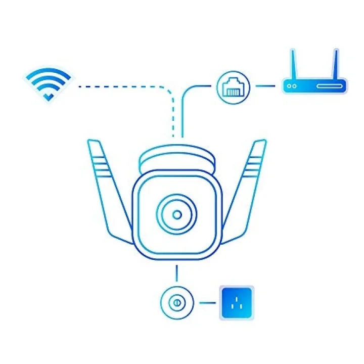 TP-Link TC65, 2K 3MP, Hareket Algılama, IP66 Su Geçirmez, 30m Gece Görüşü, Çift Yönlü Ses, Bulut/Yerel Depolama, Sesli ve Işıklı Alarm, Dış Mekan Wi-Fi/Ethernet Güvenlik Kamerası