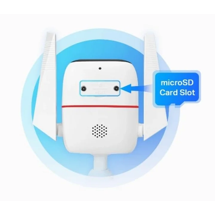 TP-Link TC65, 2K 3MP, Hareket Algılama, IP66 Su Geçirmez, 30m Gece Görüşü, Çift Yönlü Ses, Bulut/Yerel Depolama, Sesli ve Işıklı Alarm, Dış Mekan Wi-Fi/Ethernet Güvenlik Kamerası
