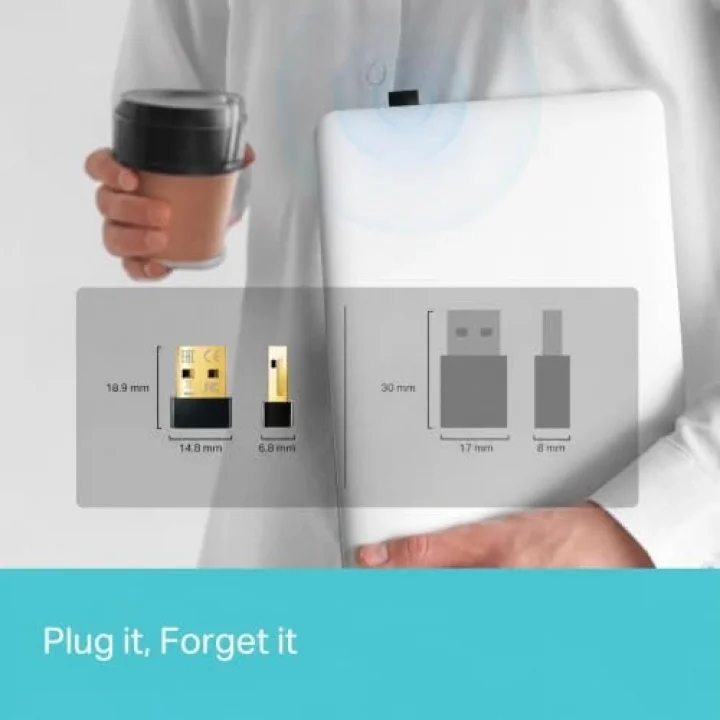 TP-Lınk UB500 Bluetooth 5.4 Nano USB Adaptör, PC Notebook Laptop İçin Mini Bluetooth V5.4 Dongle, Kulaklık Hoparlör Klavye Mouse Gamepad Bağlantı Adaptörü, Windows 11/10/8.1/8/7 Uyumlu Tak Çalıştır
