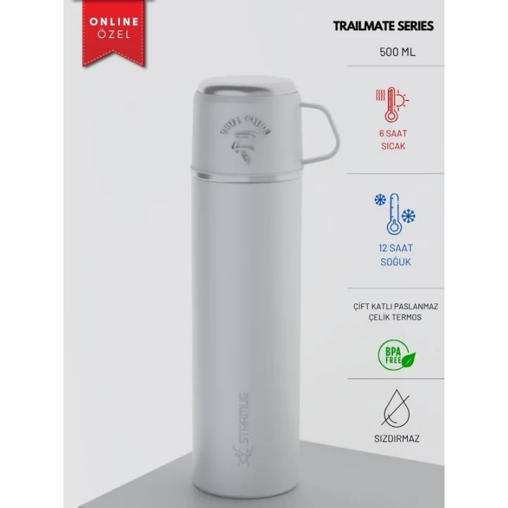 Trailmate Serisi Bardaklı 500 Ml Çelik Termos