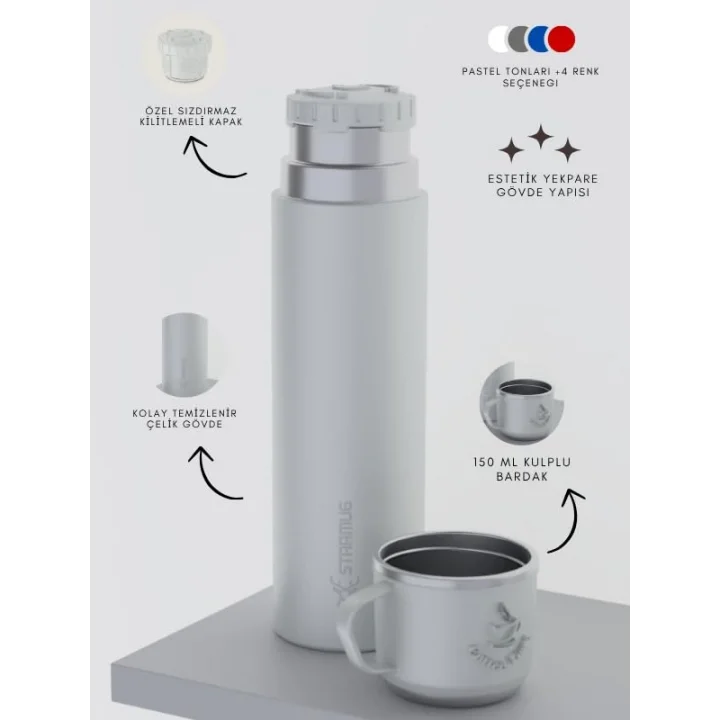 Trailmate Serisi Bardaklı 500 Ml Çelik Termos