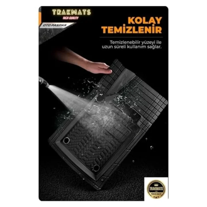 TRAKMATS (kyb18289) 2017 4D UNİVERSAL ESTETİK VE KONFORLU OTO PASPAS ADK SİYAH Kia Sorento ile uyumlu