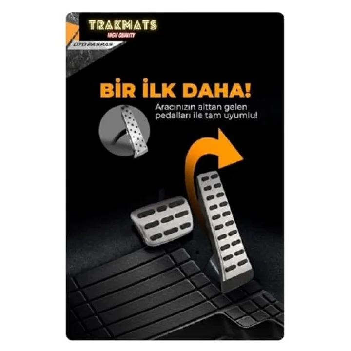 TRAKMATS (kyb18289) 2017 4D UNİVERSAL ESTETİK VE KONFORLU OTO PASPAS ADK SİYAH Kia Sorento ile uyumlu