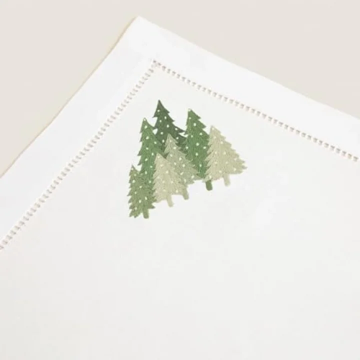 Tress Nakıslı Peçete 40x40 Cm Beyaz