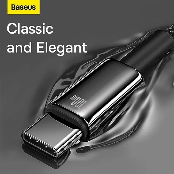 Tungsten Gold Hızlı Şarj Kablosu USB to Type-C 100W, 1m, Siyah