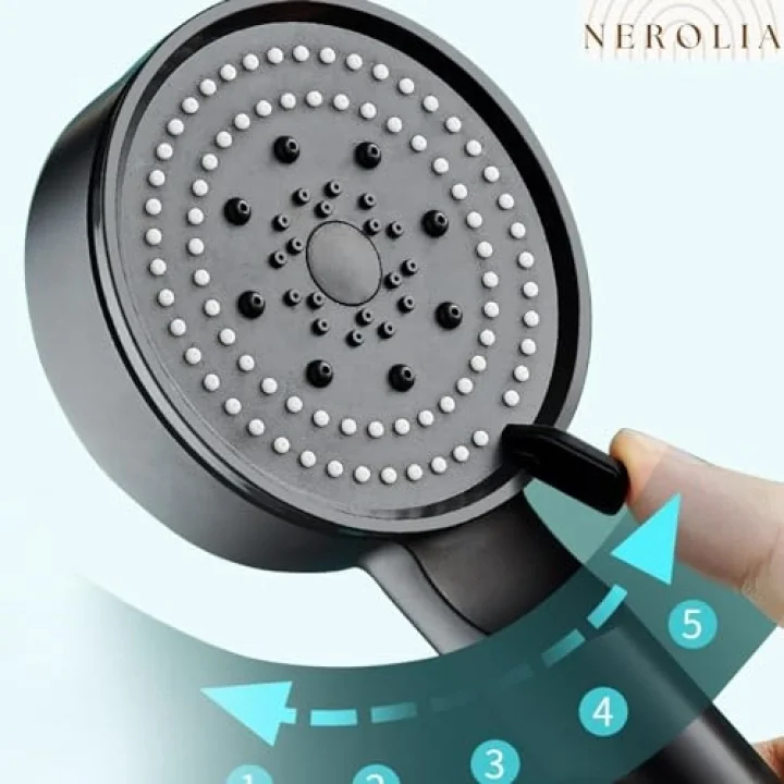 Turbo Duş Başlığı 5 Fonksiyonlu Yüksek Basınçlı El Duşu, Handshower (Renk : Asorti)
