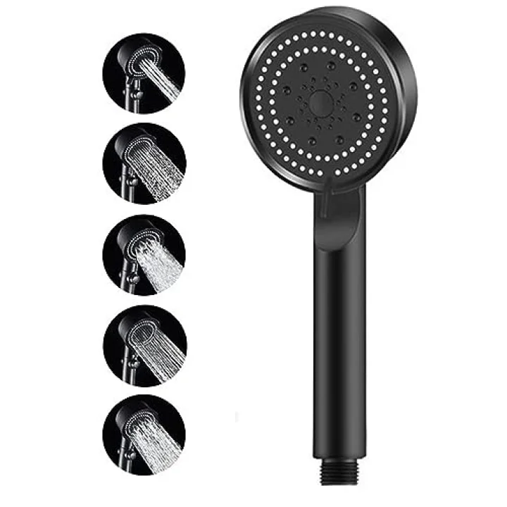 Turbo Pervaneli 5 Fonksiyonlu Duş Başlığı Duş Hortumu 150 Cm Ve Mafsal Set