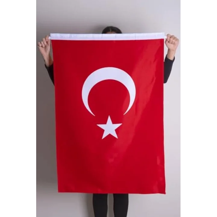 Türk Bayrağı 70x105 Alpaka Kumaş Yüksek Kalite Fabrikasyon Baskı