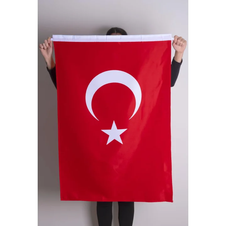 Türk Bayrağı 70x105 Alpaka Kumaş Yüksek Kalite Fabrikasyon Baskı