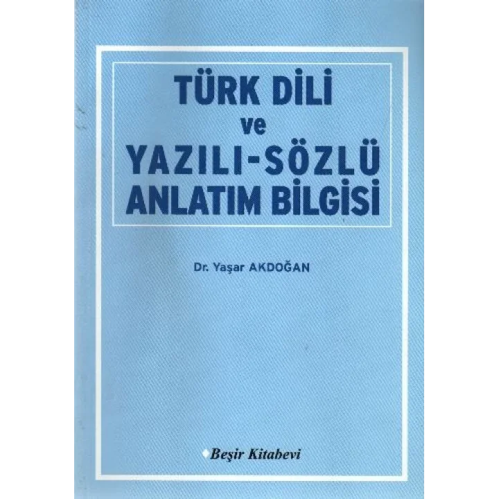 Türk Dili ve Yazılı-Sözlü Anlatım Bilgisi