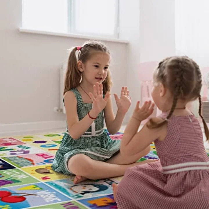Türkçe Kelime Öğretici Oyun Matı - Bebek Oyun Halısı