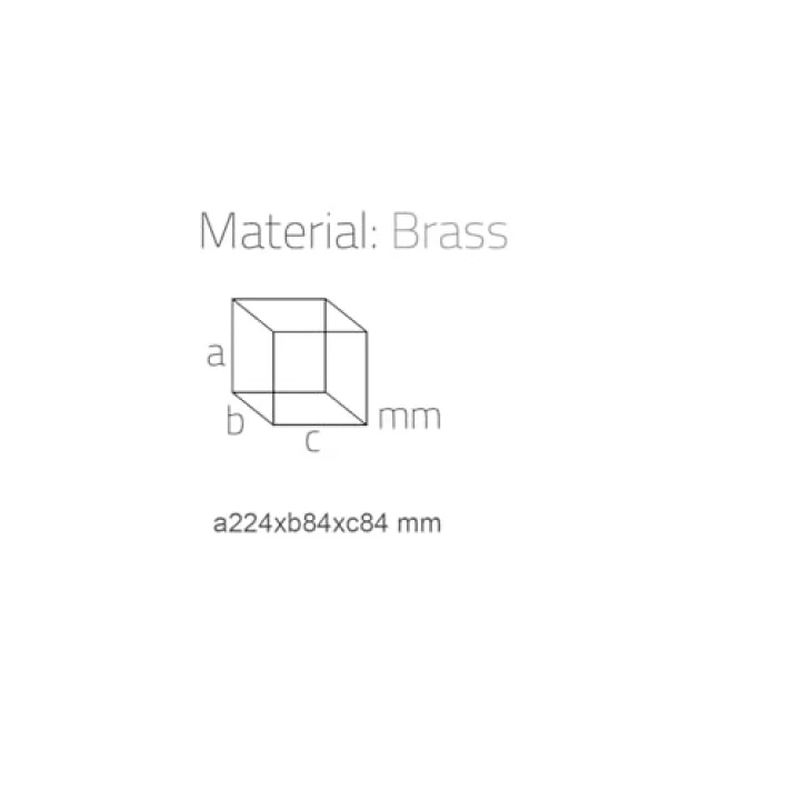Tuvalet Fırçalığı Gold Renk 424X84X84 Mm