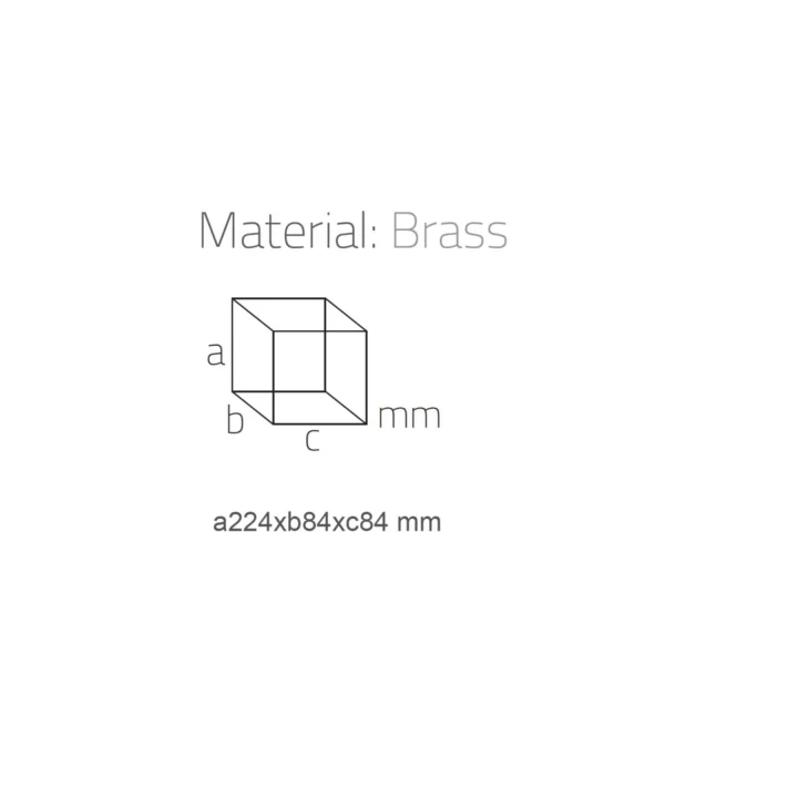 Tuvalet Fırçalığı Gold Renk 424X84X84 Mm