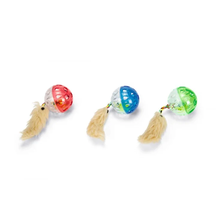 TÜYLÜ ÇINGIRAKLI KEDİ OYUNCAĞI 4,5 CM