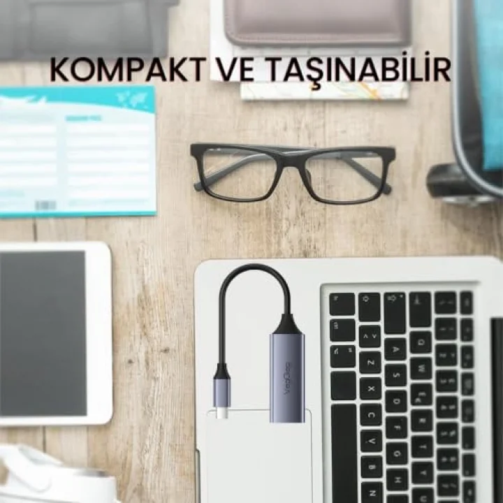 Type-C 1000Mbps Gigabit Ethernet Adaptörü PC, Mac, Konsol, Tv Box Uyumlu