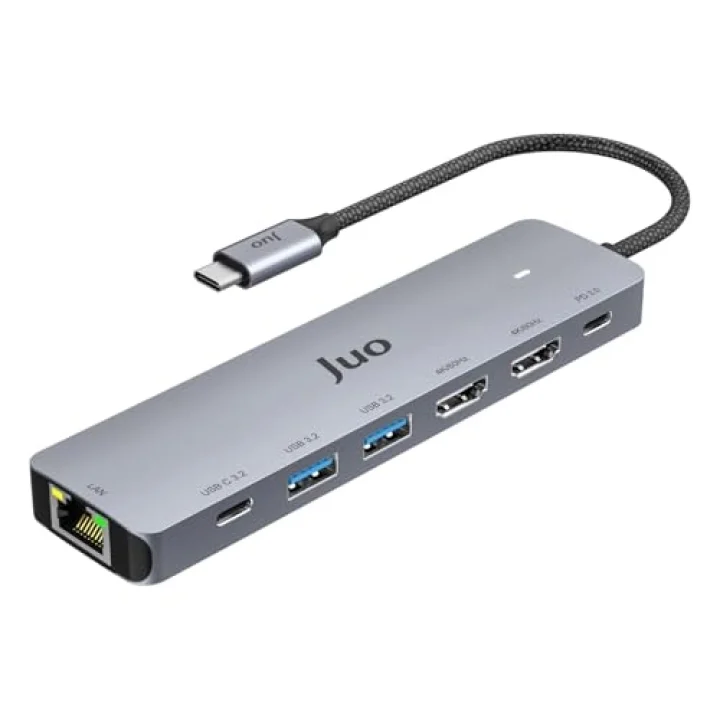 Type-C 2*HDMI Dual MST 4K 60Hz Gigabit Ethetnet Dönüştürücü 100W USB 3.2 Çoklayıcı Hub