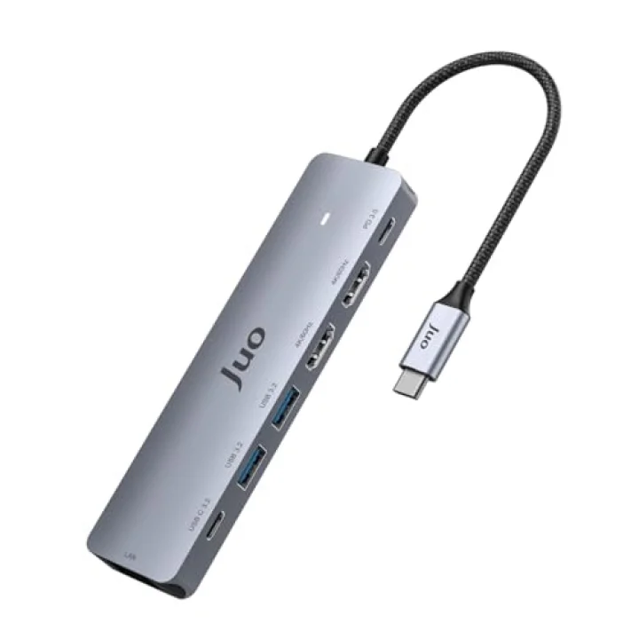 Type-C 2*HDMI Dual MST 4K 60Hz Gigabit Ethetnet Dönüştürücü 100W USB 3.2 Çoklayıcı Hub