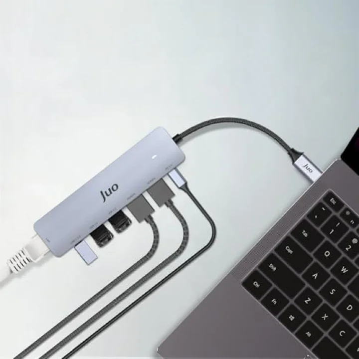 Type-C 2*HDMI Dual MST 4K 60Hz Gigabit Ethetnet Dönüştürücü 100W USB 3.2 Çoklayıcı Hub