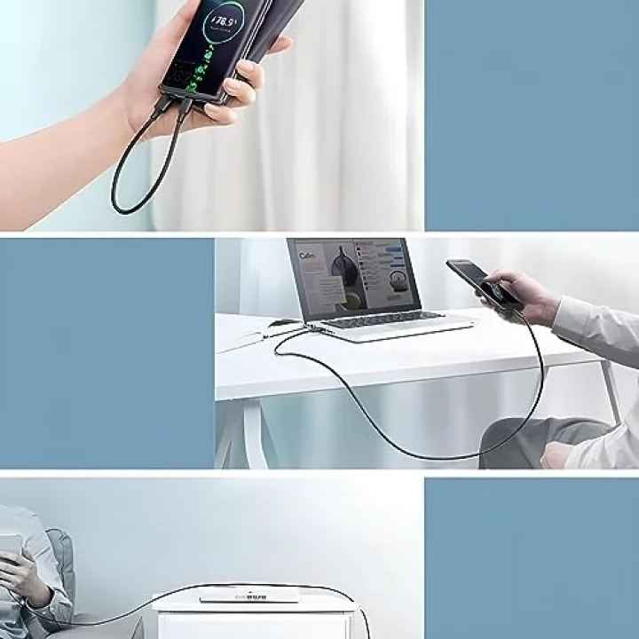 Type-C 3A Hızlı Şarj ve Data Kablosu Siyah - Hızlı Şarj, USB-IF Sertifikalı, Dayanıklı Tasarım