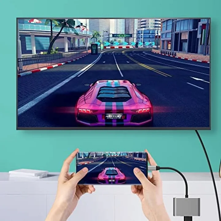Type-c 3in1 Hdmi 4K Usb 3.0 Görüntü Veri Aktarımı Sağlar Usb Adaptör Notebook ve Macbook ile Uyumlu TC-23