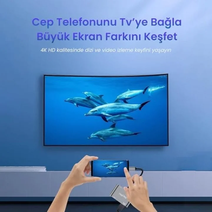 Type-C 4K HDMI 1080P VGA USB 3.0 PD Dönüştürücü Çevirici Hub