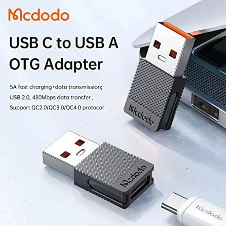 Type-C 5A To Usb A 2.0 Dönüştürücü, Siyah