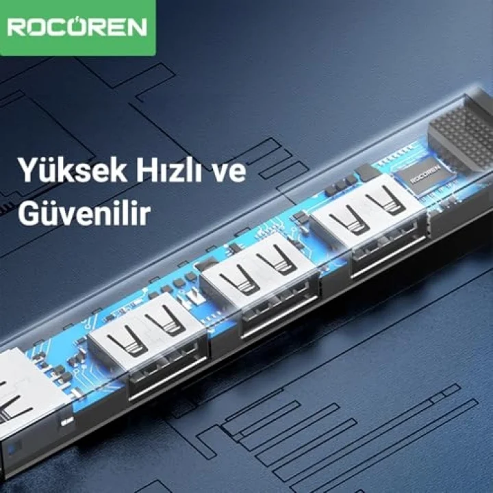 Type-C 5Gbps 4 Portlu USB-A 3.0 Çoklayıcı Dönüştürücü Hub