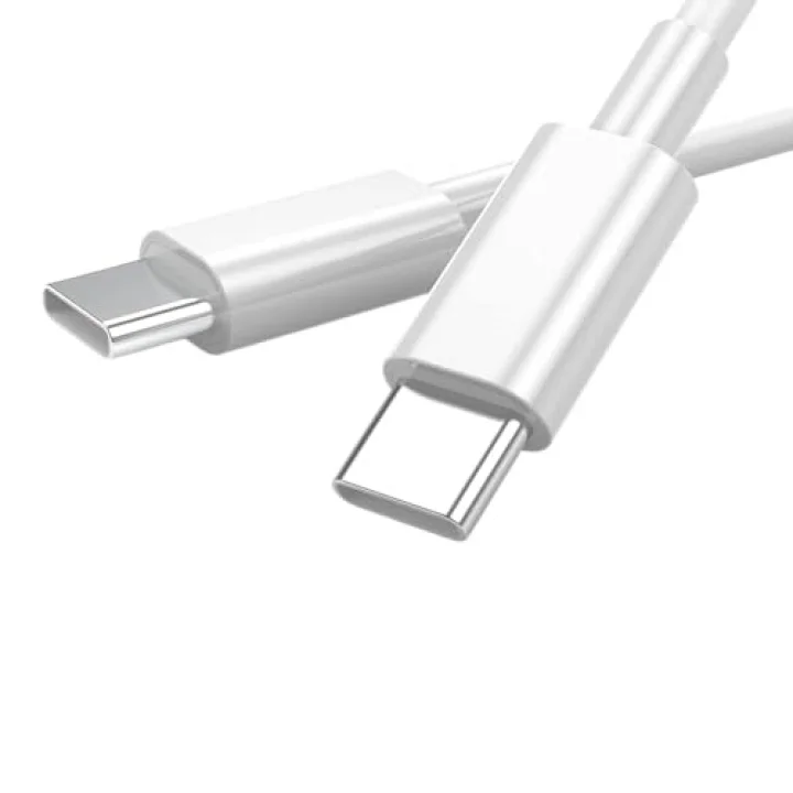 Type C-C Hızlı Şarj Kablosu, 60Watt PD, 1Metre, TPE Dış Yüzey, iPhone 15/16 ve Android İçin (1Ad x 1Metre Açık Gri)