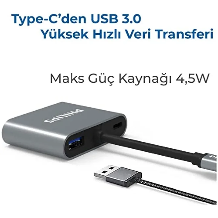 Type-C HDMI VGA USB Dönüştürücü Adaptör