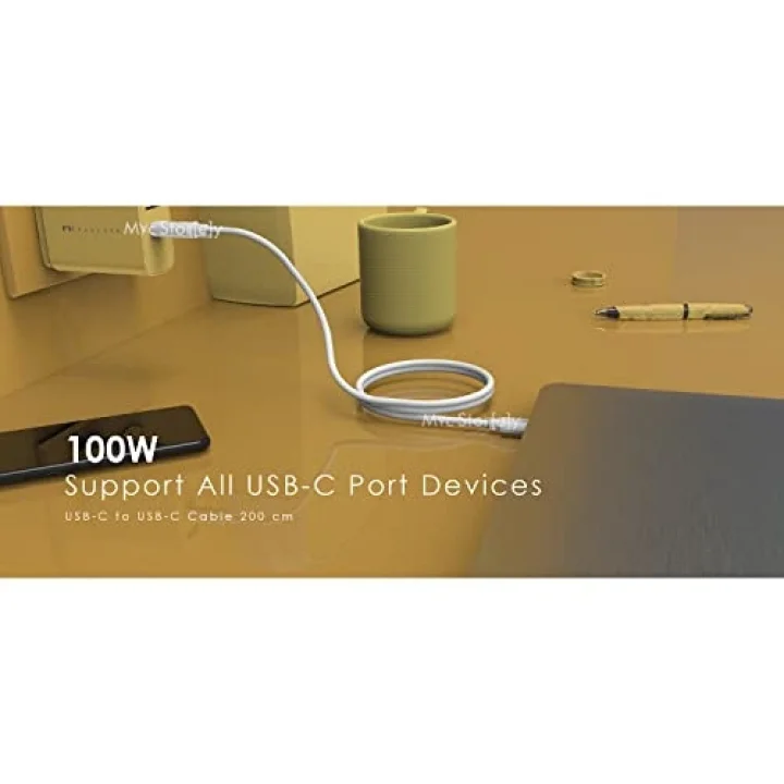 Type C Kablo 100W Hızlı Şarj ve Data USB C to USB C 120cm 200cm iPhone 15 iPad Pro MacBook Android Huawei Uyumlu TPE Dayanıklı 200cm
