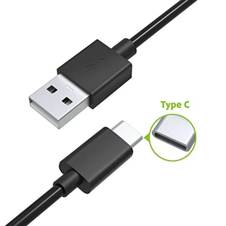 Type-C Şarj ve Data Kablosu Siyah 90 cm