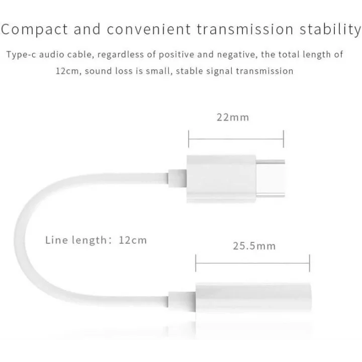 Type C To 3.5mm Kulaklık Ses Çevirici Dönüştürücü Aux Adaptör