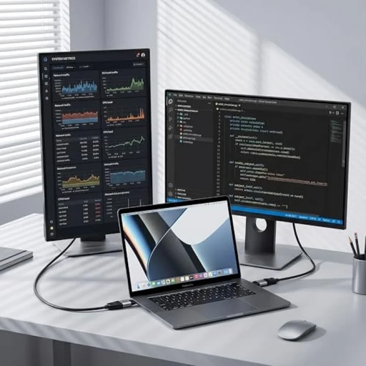Type-C to DisplayPort 1.4 Çevirici Mini Adaptör - 8Kya Kadar Destek - USB-Cden DP Görüntü Dönüştürücü - Alüminyum Gövde - Laptop Tablet Telefon Uyumlu - Tak Çalıştır