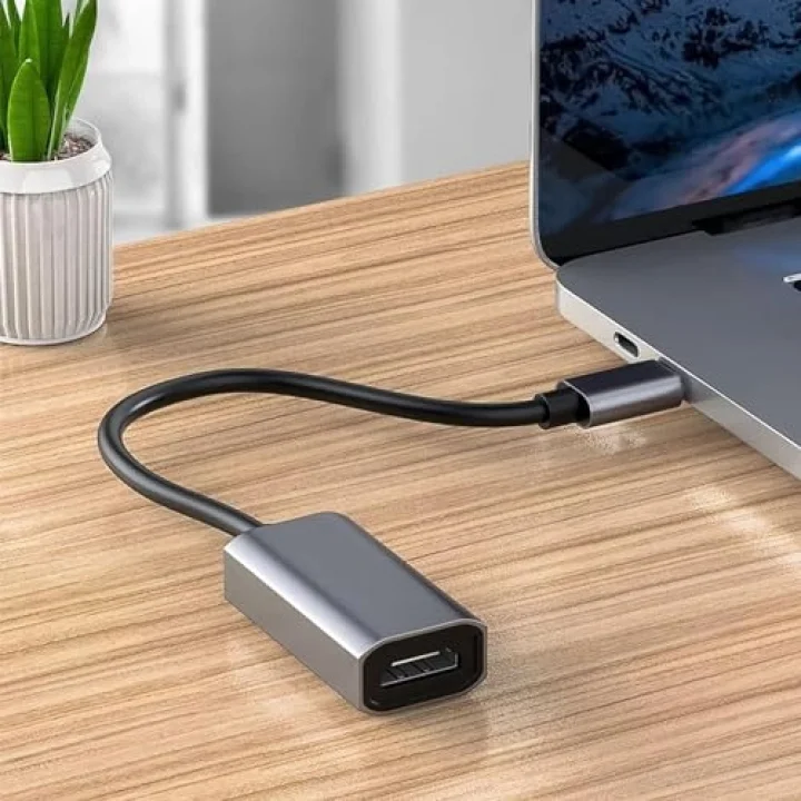 Type-C to Displayport Adaptör USB C DP Çevirici Notebook PC Bilgisayar Uyumlu HC67 (HDMI değildir)