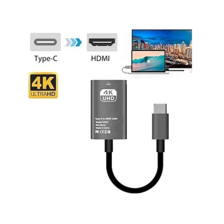 Type-C to HDMI Çevirici USB C to HDMI Adaptör Macbook Uyumlu HC03
