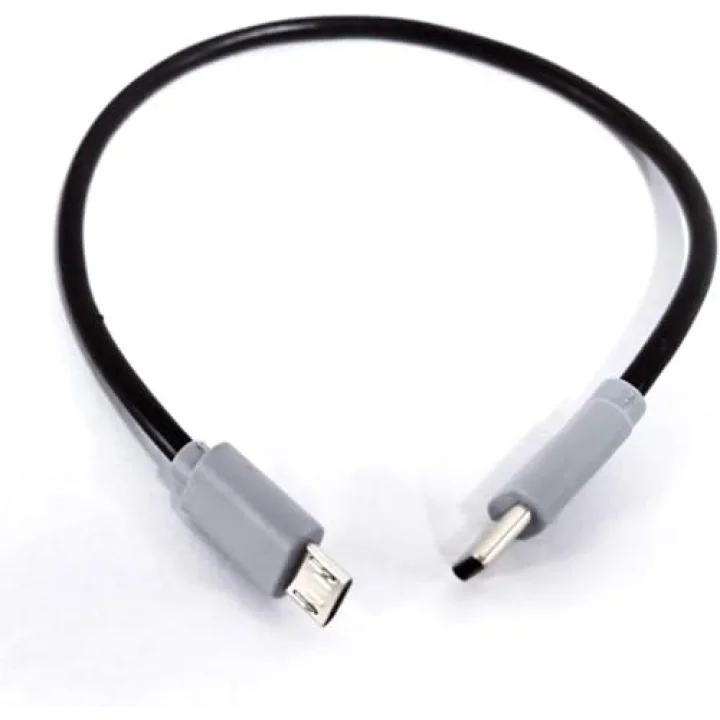 Type-C to Mikro USB Kablosu, USB Tip C - Mikro B OTG Kablosu Erkek - Erkek Şarj Veri İletimi, 25 Santimetre Kablo (ZR796-25cm Kablo)