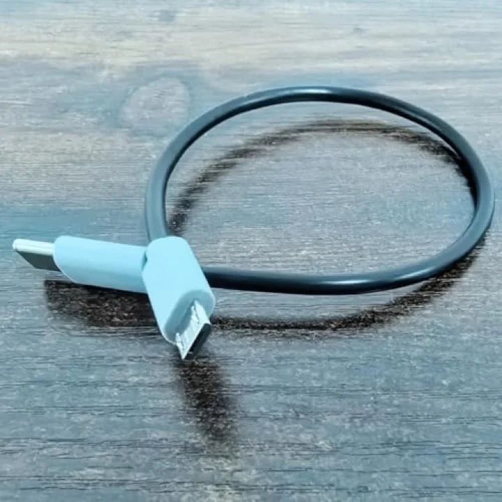 Type-C to Mikro USB Kablosu, USB Tip C - Mikro B OTG Kablosu Erkek - Erkek Şarj Veri İletimi, 25 Santimetre Kablo (ZR796-25cm Kablo)