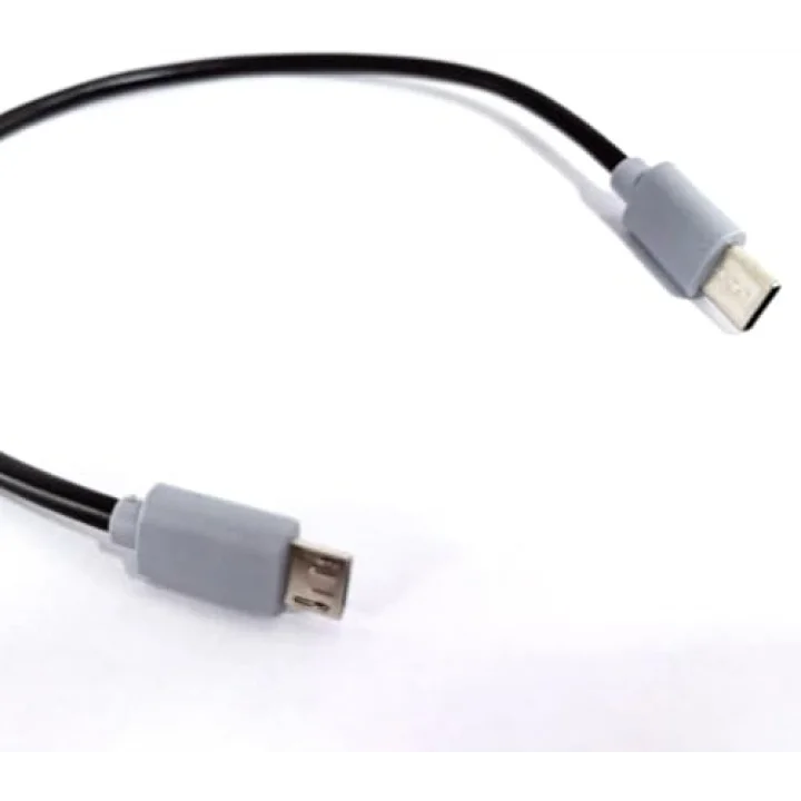 Type-C to Mikro USB Kablosu, USB Tip C - Mikro B OTG Kablosu Erkek - Erkek Şarj Veri İletimi, 25 Santimetre Kablo (ZR796-25cm Kablo)