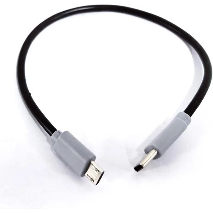 Type-C to Mikro USB Kablosu, USB Tip C - Mikro B OTG Kablosu Erkek - Erkek Şarj Veri İletimi, 25 Santimetre Kablo (ZR796-25cm Kablo)