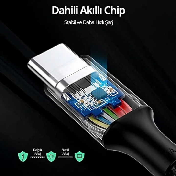 Type-C to Type-C 100 W Hızlı Şarj ve Data Kablosu 1.5 Metre