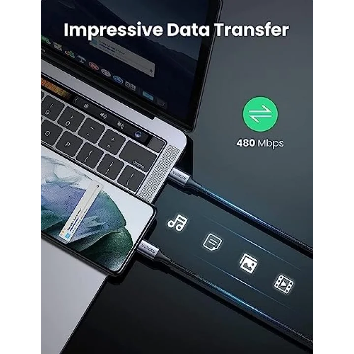 Type-C to Type-C 3A 60W Hızlı Data ve Şarj Kablosu 2 Metre