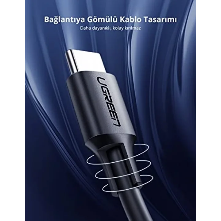 Type-C to Type-C Hızlı Şarj ve Data Kablosu, 1.5 Metre, Beyaz