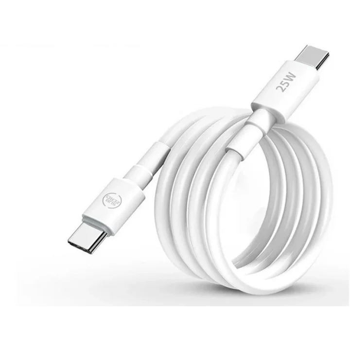 Type C to Type C Şarj Kablosu 30W 2 Metre Uzun Pd Çift Taraflı Usb C Hızlı Şarj ve Data Kablosu Beyaz