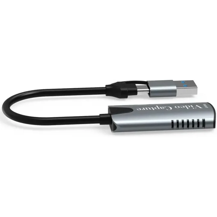 Type-c To Usb 2in1 Video Capture Yakalama Kartı 4K 1080P Uçlu HDMI to Type-C PC Bilgisayar Video Adaptör Çevirici