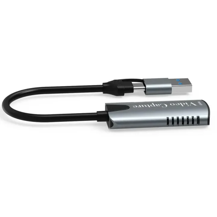 Type-c To Usb 2in1 Video Capture Yakalama Kartı Uçlu HDMI to Type-C PC Bilgisayar Video Adaptör Çevirici (HDMI aktarma için Kullanılmaz)